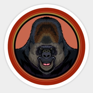 Gorilla Circle Sticker